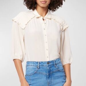 NWT JOIE Austin Short Sleeve Silk Top Size Small